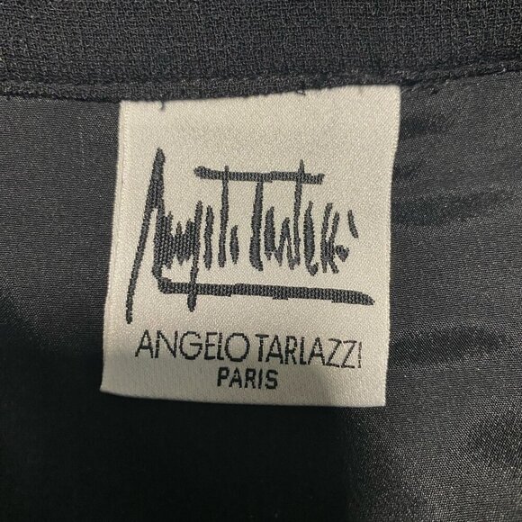 Angelo Tarlazzi - Black Pleated Fit & Flare - 6 - Picture 6 of 6